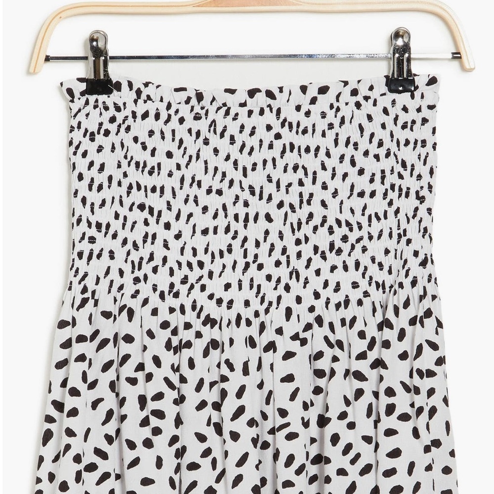 Elodie Black and White A-Line Pleated Skirt